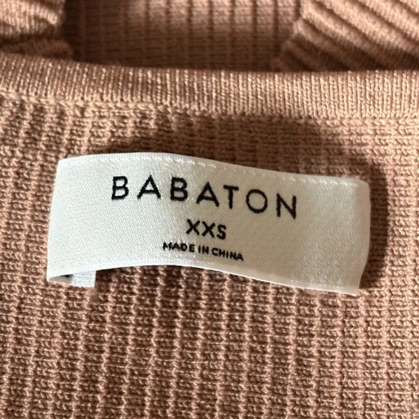 Aritzia Babaton sculpt knit tank crop stone taupe going out top size xxs - Image 3