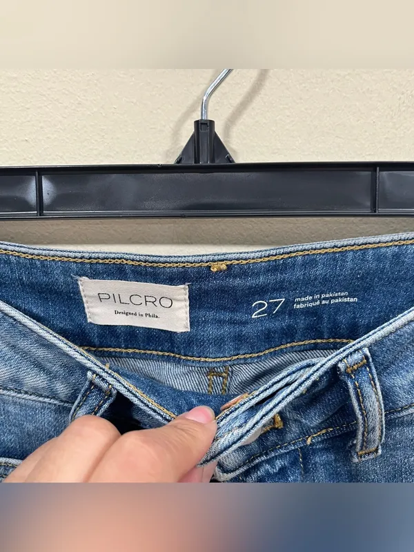 Anthropologie Pilcro the Wanderer Jeans Relaxed Fit Cuffed - Double Button Front - Image 7