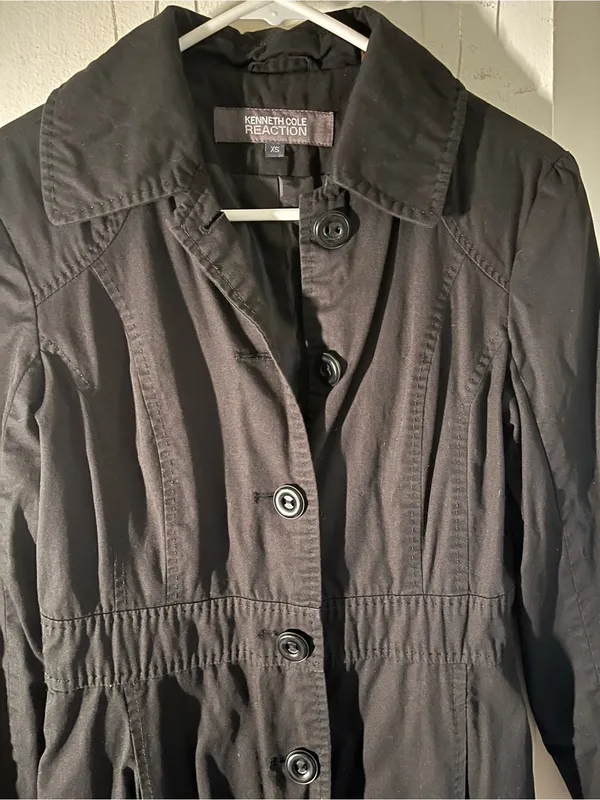 Kenneth Cole Reaction Black Trench Coat - Image 11