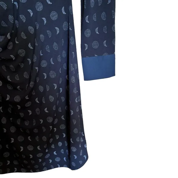 Modcloth Dress Womens Large Multicolor Moon Phases Print Peter Pan Collar - Image 4