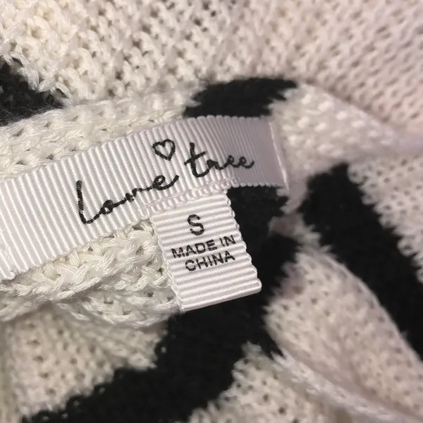 Love Tree small creme & black striped back sweater - Image 5