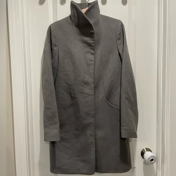 Aritzia Wilfred The Cocoon Wool Cashmere Coat in Grey Size Small - Image 8