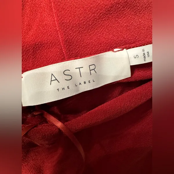 ASTR Wrapped Strap Women’s Red Maroon Rust Polyester Maxi Dress Size Small - Image 10
