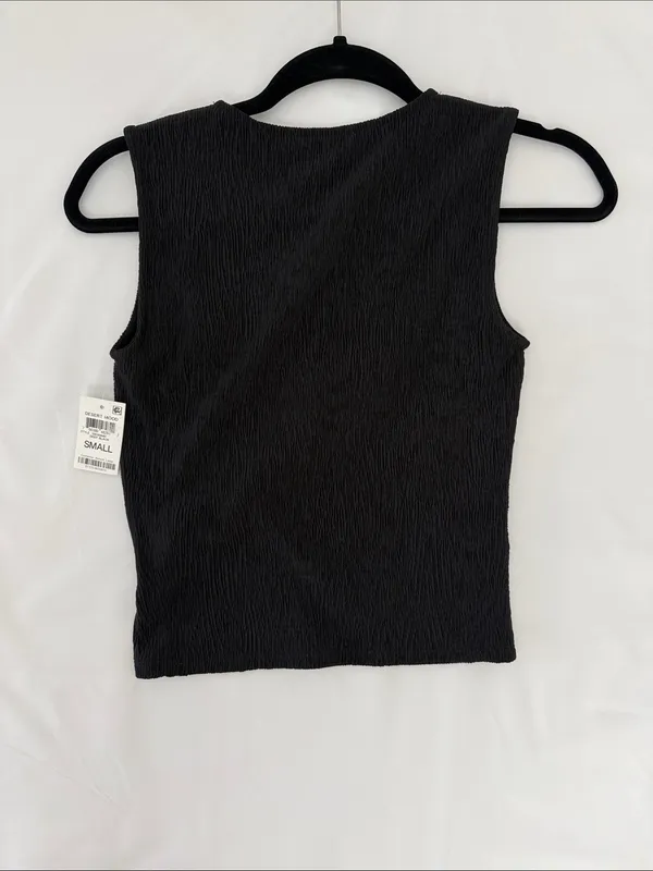 Bar III Black‎ Textured Surplice Tank - Image 5