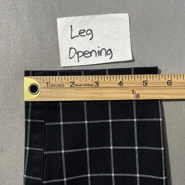 Old Navy Pixie High Rise Ankle Pant Size 10 Black Windowpane Plaid Preppy Office - Image 13