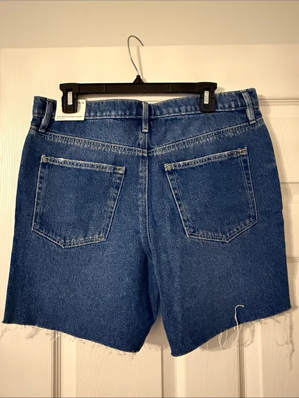 LOFT Classic Mid -Rise Denim Shorts in Blue size 28/6 brand new inseam 6 - Image 2