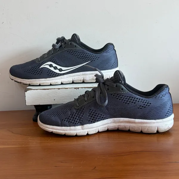 Saucony Cohesion 11 Womens Size 8 Running Shoes Grey Black Mesh S10421-1‎ - Image 3