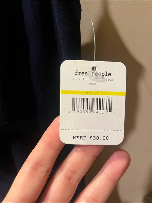 Free People Navy Slip Cami Dress - Image 3
