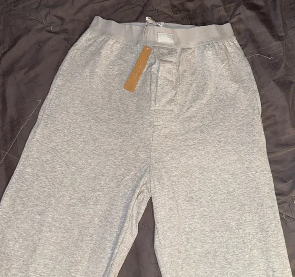 Skims Boyfriend Loose Pants Light Heather Grey - Image 2