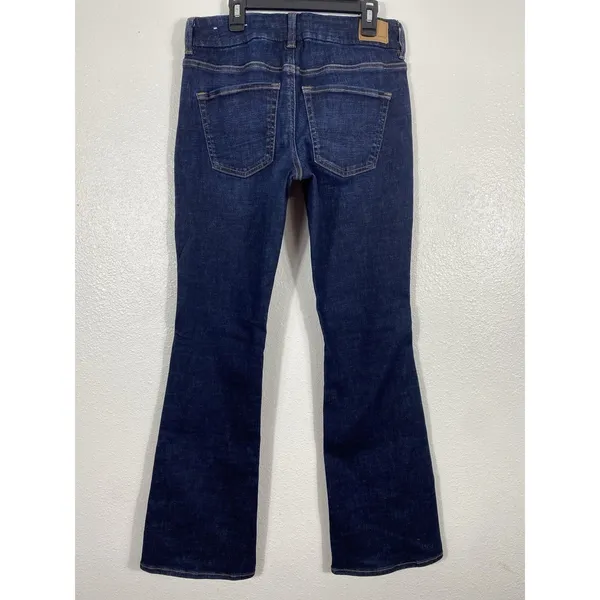 American Eagle Kick Boot Jeans Womens 4 Blue Medium Wash Mid Rise Stretch Denis - Image 4