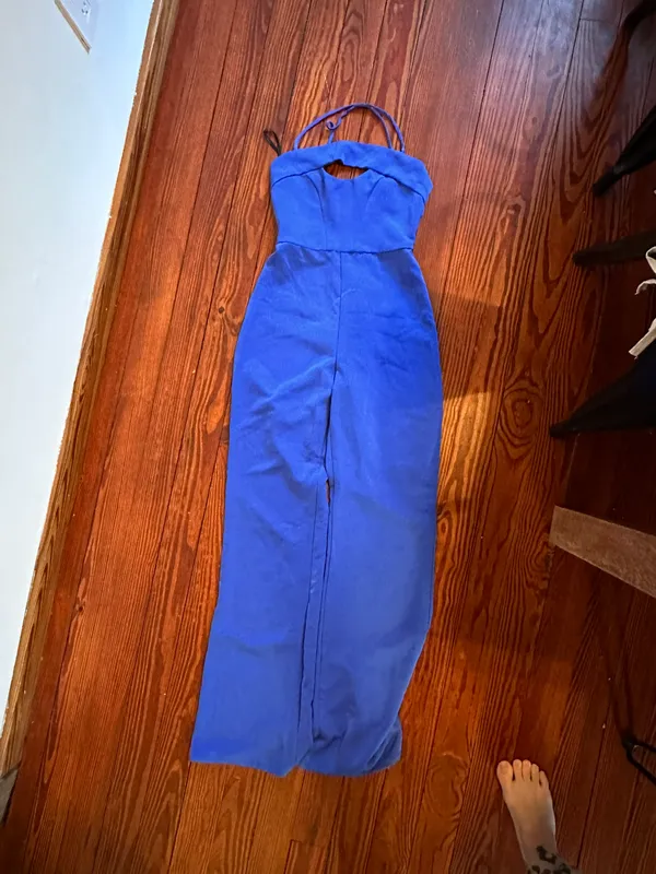 NBD Cobalt Blue Cut Out Jumpsuit - Image 2
