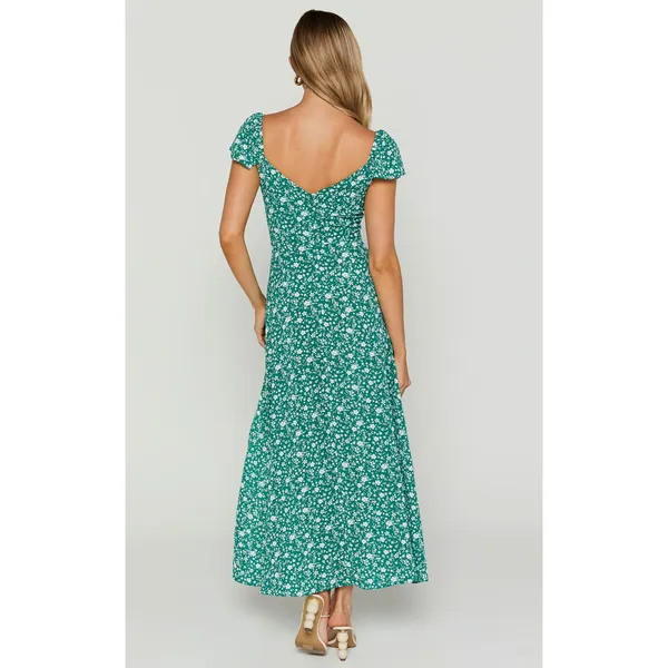 Showpo. Donissa Green Floral Midi Dress - Image 3