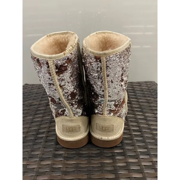 UGG Sequins silver bronze gold boots size 9 - Image 2