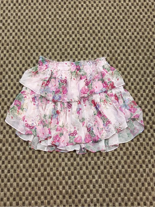 $295 LoveShackFancy Ruffle Mini Skirt in Shimmering Springs Size S - Image 2