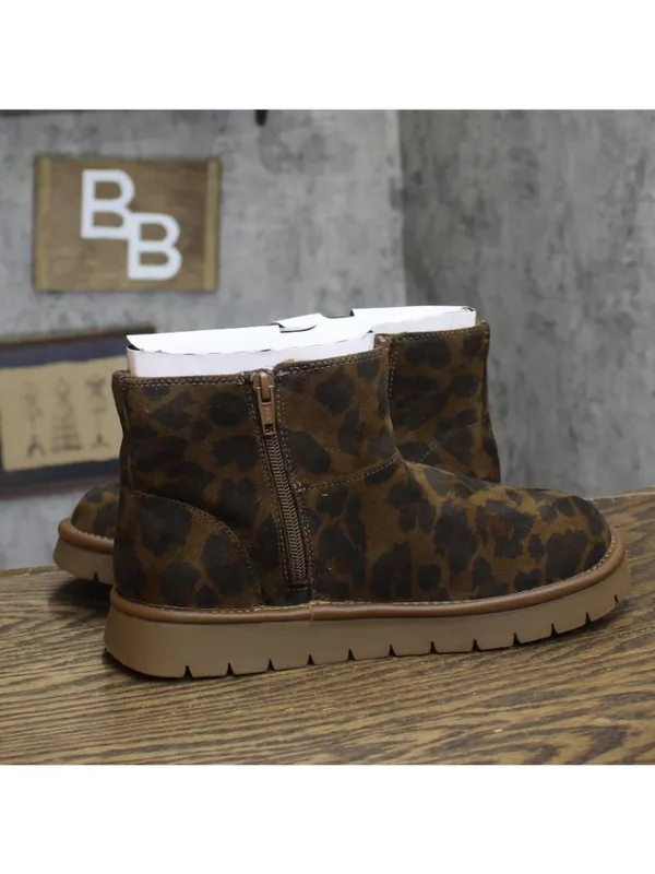 NEW Universal Thread Womens May Faux Microsuede Boots 94642660 Leopard Brown 7M - Image 9