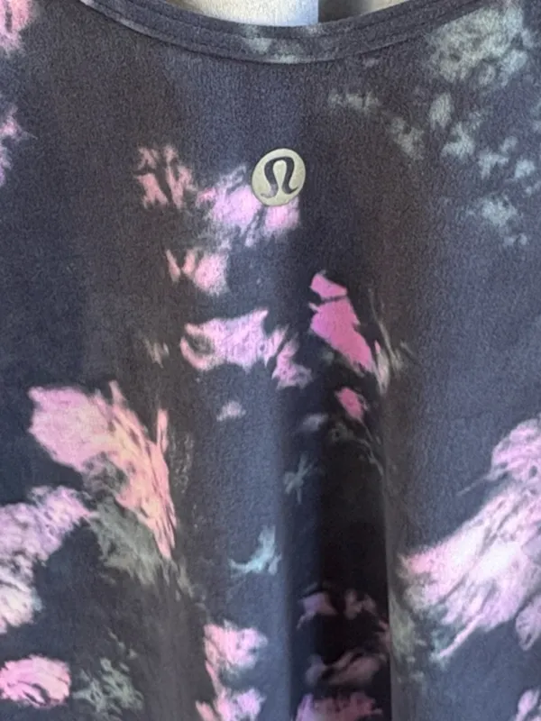 EUC Lululemon Align Tee Circulate Tie-Dye Mineral Blue Multi Size 16 - Image 8