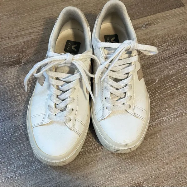 Veja Campo Leather Sneaker White Tan - Image 5