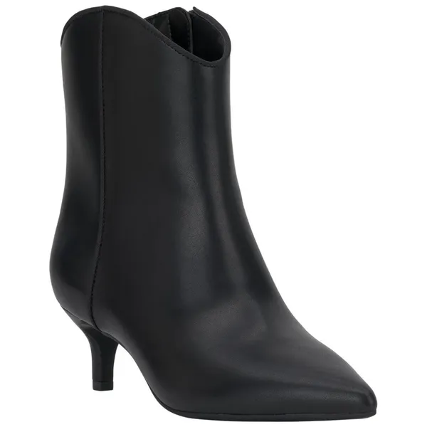 On 34th Womens Aatira Tulip Booties 10019682200 Black Smooth 6.5M - Image 7