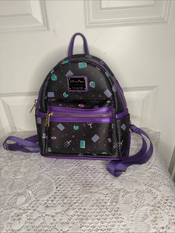 Hocus Picus Disney Parks Loungefly Black & Purple Mini Backpack - Image 2