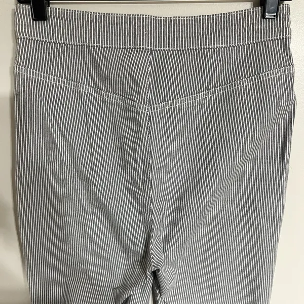 FREE PEOPLE Mid Rise‎ Jeans Womens 29 Blue White Stripe Stretch Jeggings Pants - Image 9