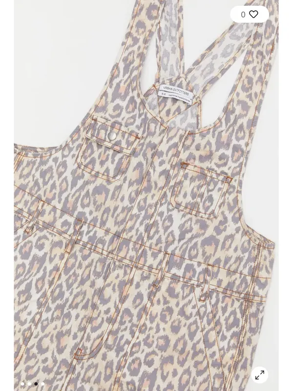 Urban Outfitters Women's M Leopard Print Camille Overall - Image 2