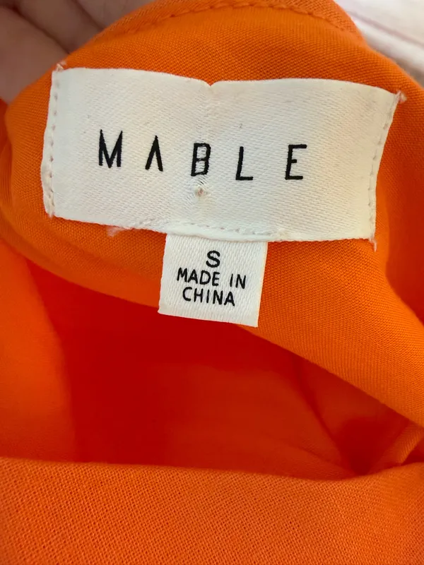 Mable one shoulder mini dress Orange - Image 3