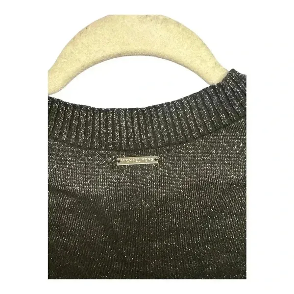 Michael Kors Womens Black Metallic Sweater,‎ Medium - Image 6