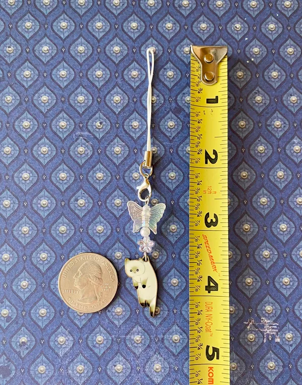 Handmade cat boho cute fairy phone charm/bag accessory/car display/strap🐈🌟 - Image 6