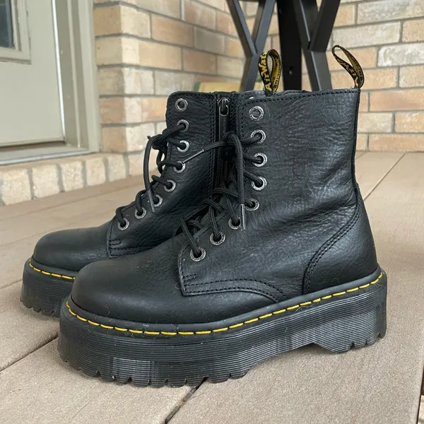 Dr Martens Jadon Smooth Leather Platform Boots - Image 4