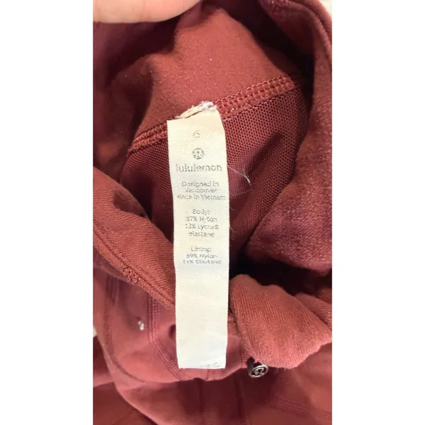 Lululemon Define Jacket Luon Dark Red Full Zip Yoga Activewear Size 6 - Image 5