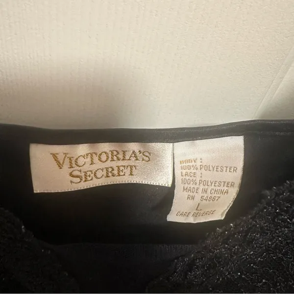 Vtg Victorias Secret Slip Dress Long Silky Sexy Gown Coquette Gold Label Size L - Image 3