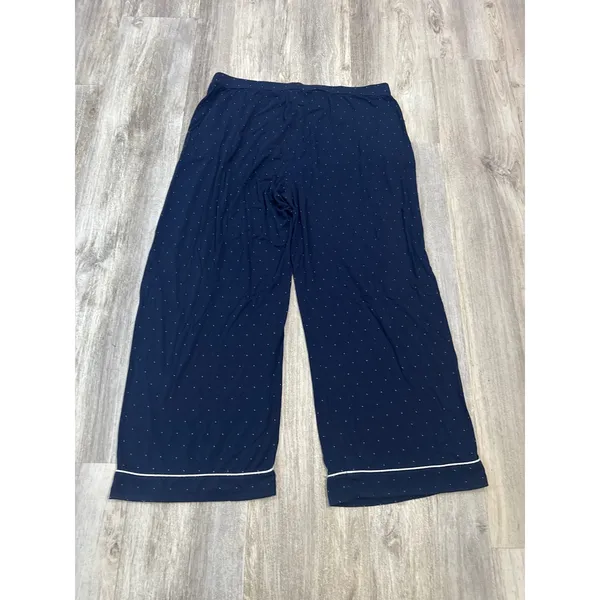 Cozy Earth Navy Blue Pink Polka Dot Bamboo Pajama Set Womens XXL Long Sleeve PJ - Image 6