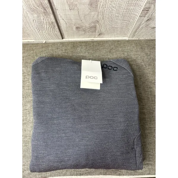 POC Womens Small Merino Hood Sylvanite Grey Melange Wool Blend Hoodie Sweatshirt - Image 3
