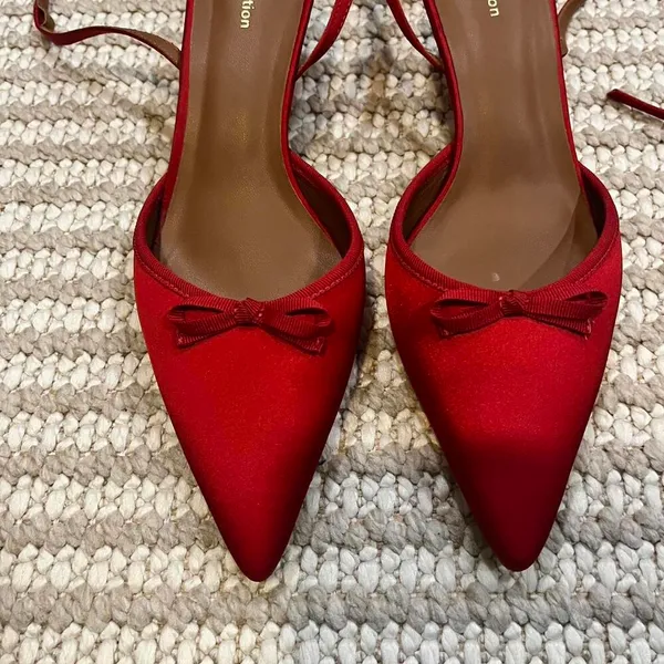Reformation Wade 50MM Satin Kitten Heels - Image 7