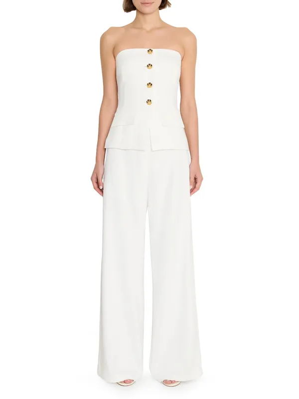 Amanda Uprichard Yadira Jumpsuit in White M - Image 8