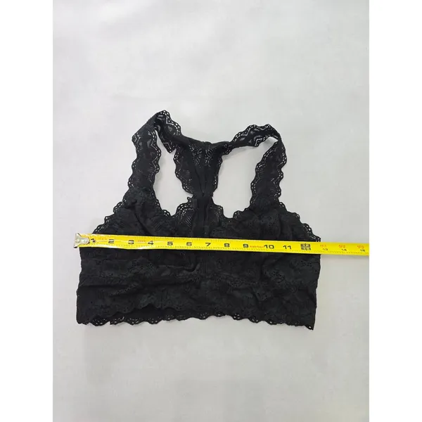 Felina Black Whimsy Romantic Boudoir Bridal Cottage Lingerie Lace Bralette M - Image 5
