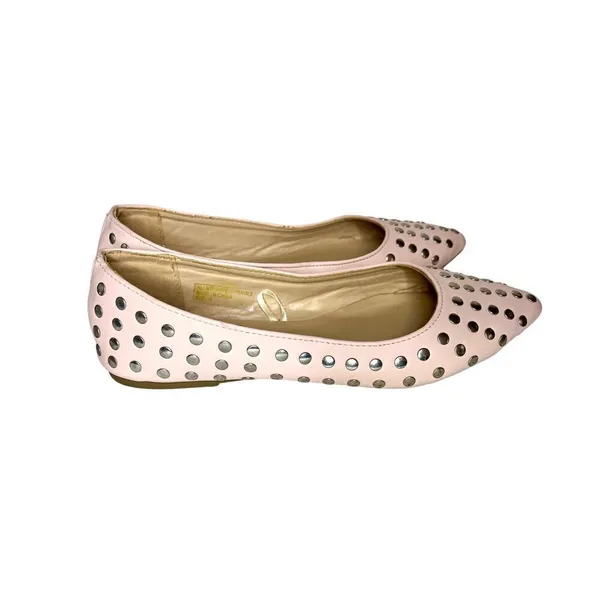 Wild Diva Blush pink Studded Pointed Toe Ballet Flats Women’s Shoes Size 8 - Image 5