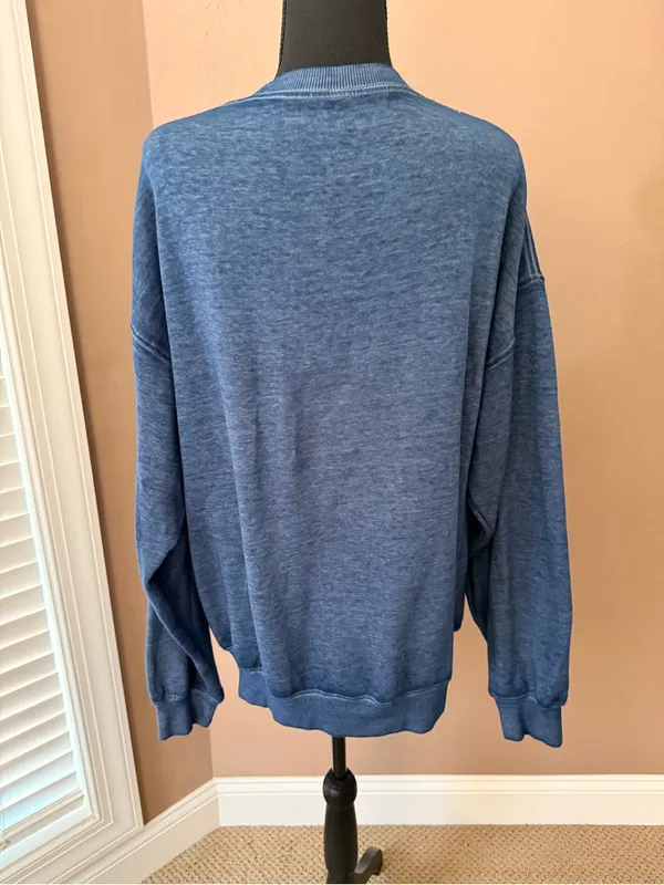Billy Joel Graphic Crewneck Sweatshirt - Navy Blue - Image 4