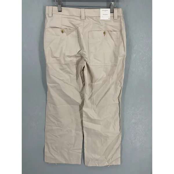 Banana Republic Womens Straight Pant Mid-Rise Twill Beige 8 - Image 3