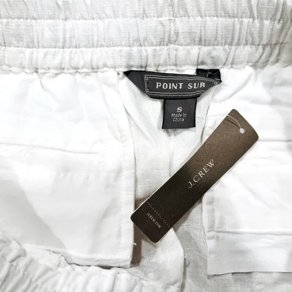 J Crew Point Sur Chambray Seaside Short in Linen Blend White Size Small NWT - Image 11