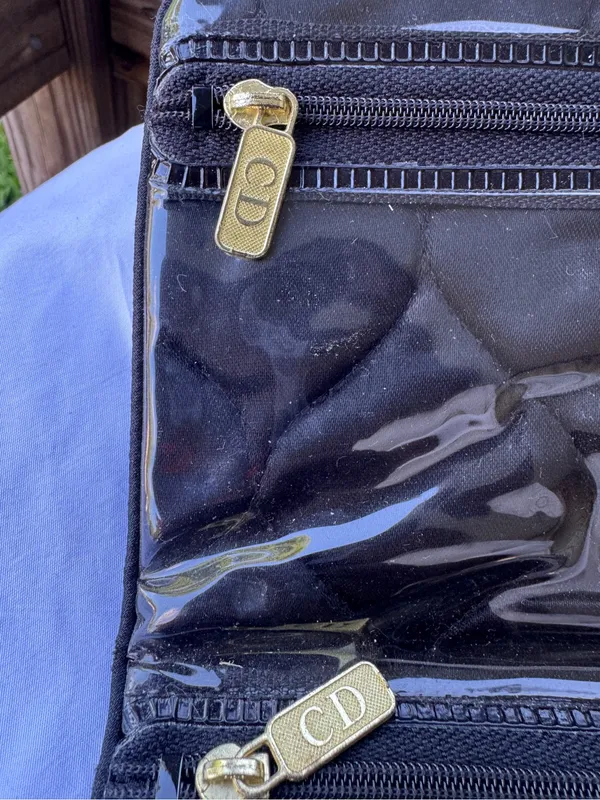 Vintage Christian Dior Quilted Travel Vanity Organizer Roll Bag CD Monogram Case - Image 15