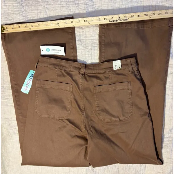 Cosmic Blue Love Portia High Rise Wide Leg Pants Brown Stitch Fix Exclusive 31 - Image 3