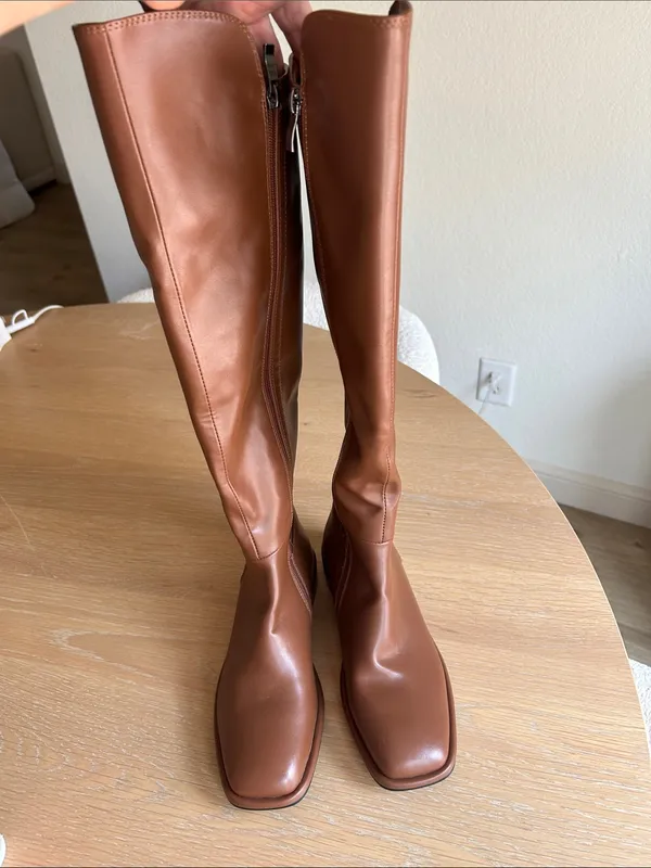 Torgeis Women's Genevieve Over The Knee Boots, Cognac, size 7.5, NWT no box - Image 6