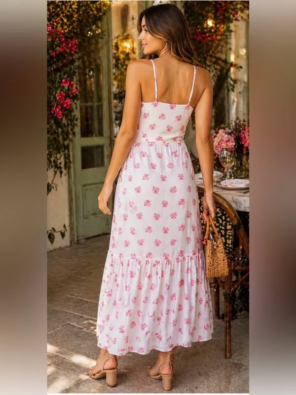 Universal Threads Floral Cotton Midi Dress Size Small - Image 2