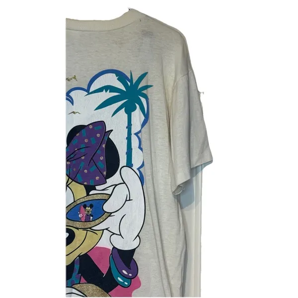 Walt Disney Women's Top Vintage Minnie Mouse‎ Print Boxy Fit Short Sleeve Small - Image 9
