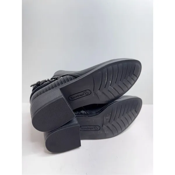 BareTraps Boots‎ Size 5.5 Black Ankle Booties Rider Style Block Heel NEW - Image 12