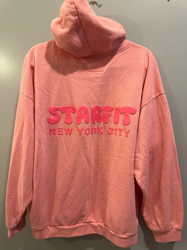 Starfit Puff Logo Hoodie Pink - Image 5