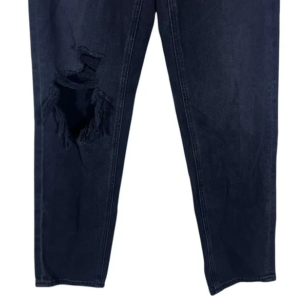 American Eagle Highest Rise 90s Boyfriend Distressed Jeans Black Grunge Size 00 - Image 3