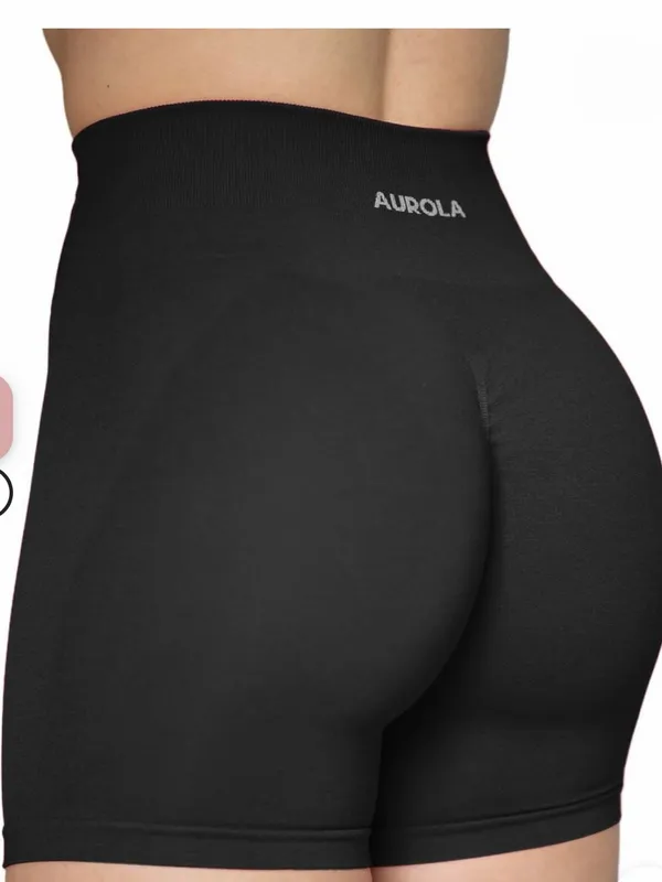 Aurola High-Waist Black Sculpting Bike Shorts - Image 2