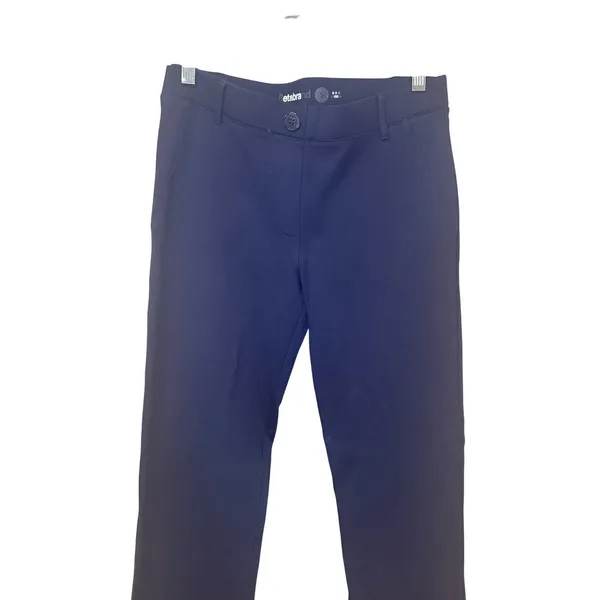 Betabrand Class DPYP Dress Pant Yoga Pant Straight Navy Blue W0076 Size Small - Image 3